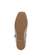 Vionic Gold Alameda Woven Arch Support Mary Janes Shoes - Image 4 of 7