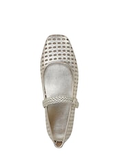 Vionic Gold Alameda Woven Arch Support Mary Janes Shoes - Image 5 of 7