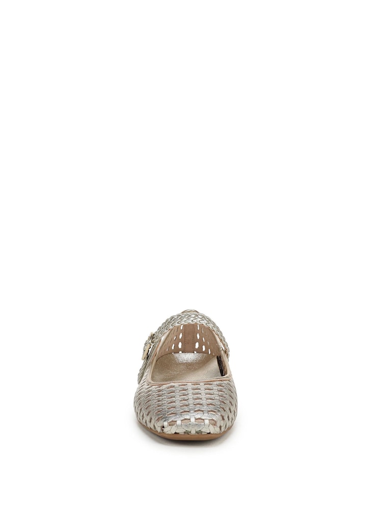 Vionic Gold Alameda Woven Arch Support Mary Janes Shoes - Image 8 of 8