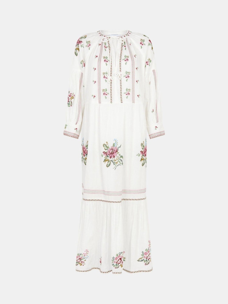 Accessorize Floral Embroidered Maxi Dress - תמונה 4 מתוך 4