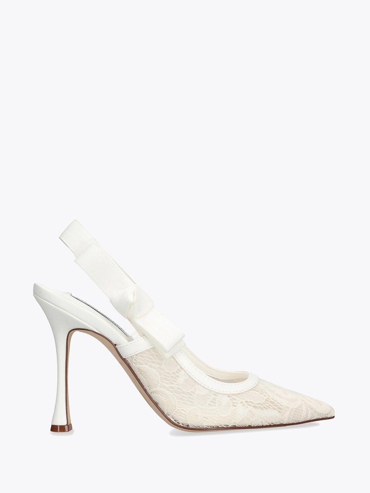 Steve Madden White Lace Brylie Sandals - Image 1 of 4