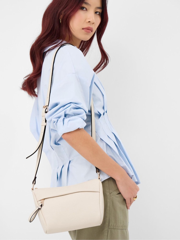 Accessorize Cream Zip Front Crossbody Bag - Image 3 of 3