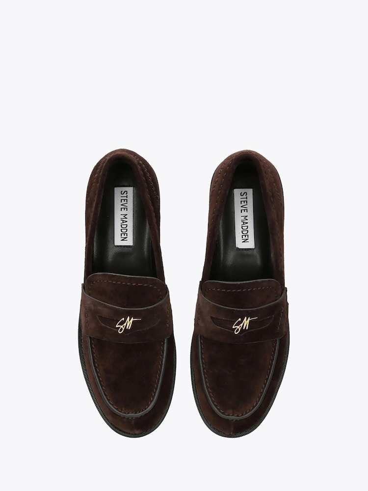 Steve Madden Brown Motor Suede Shoes - Image 2 of 4 Steve Madden Brown Motor Suede Shoes - Image 2 of 4