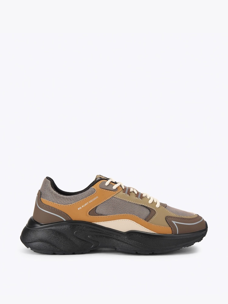 KG Kurt Geiger Dark Brown Lloyd Trainers - Image 1 of 4