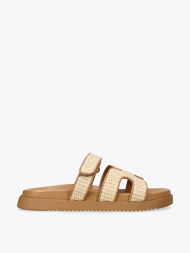 Steve Madden Brown Missile Raffia Sandals - Image 1 of 5