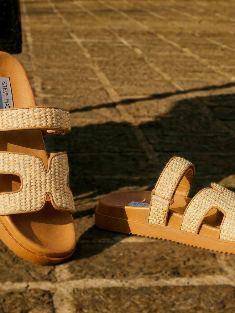 Steve Madden Brown Missile Raffia Sandals - Image 5 of 5