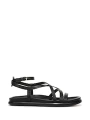 Naturalizer Black Fame Wide Fit Strappy Sandals - Image 1 of 7