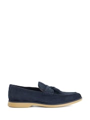 Dune London Blue Broddi Loafers - Image 1 of 5