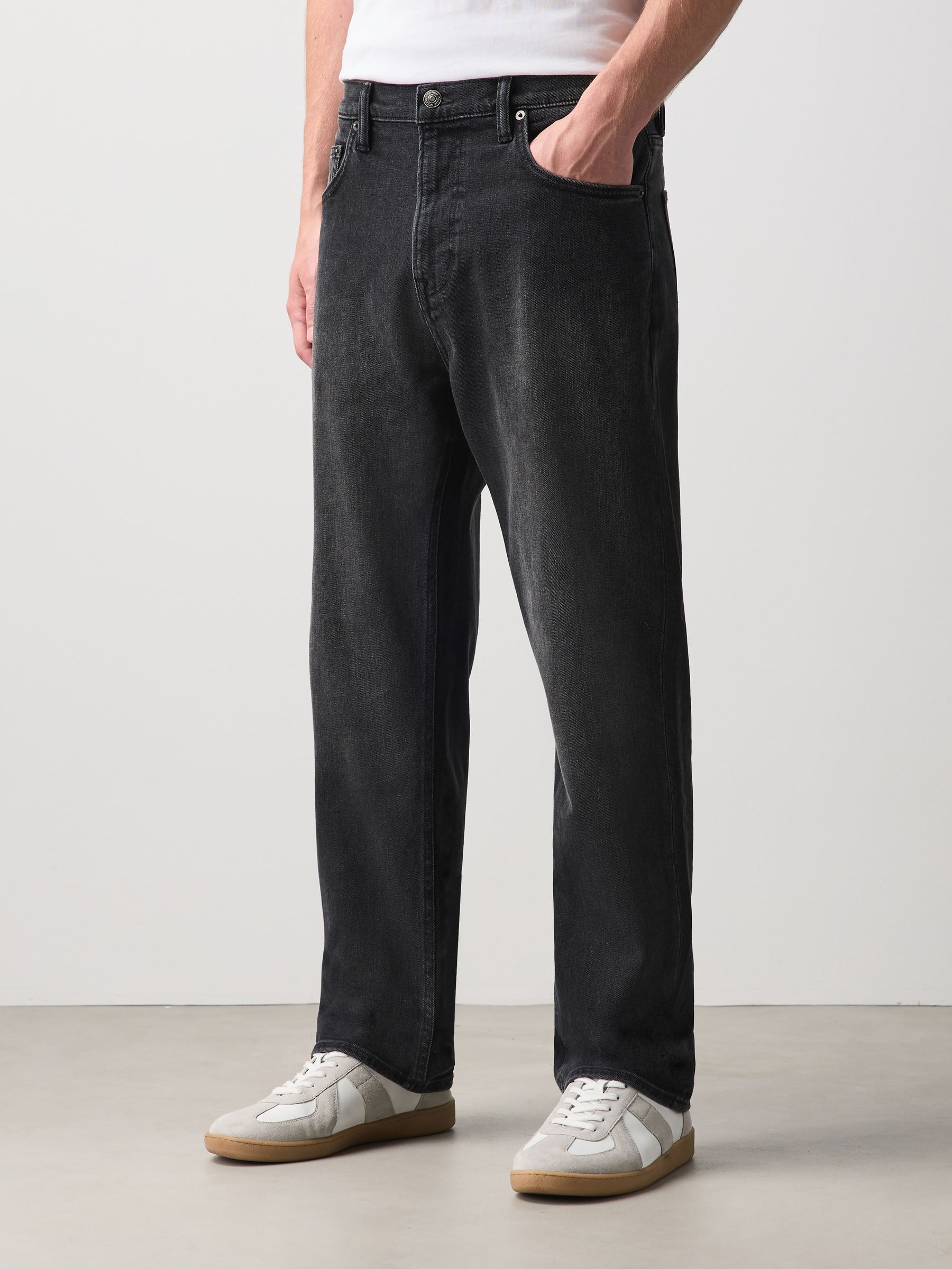 Buy Black Straight Fit Vintage Jeans from Next USA