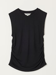 FatFace Ruby Black Ruched Top - Image 7 of 7