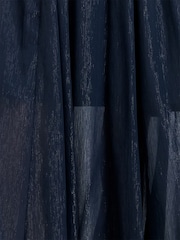 French Connection Blue Beth Lurex Halterneck Maxi Dress - Image 6 of 6