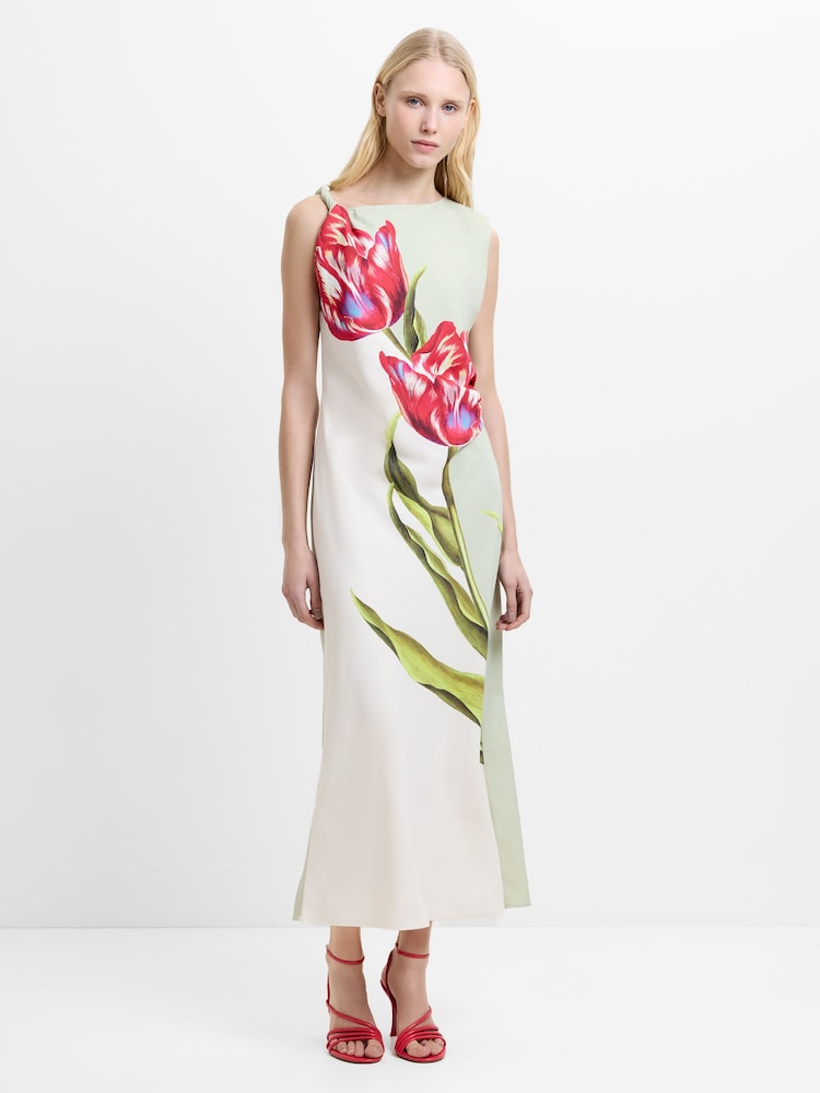 French Connection White Printed Dori Maxi Dress - Image 1 of 6