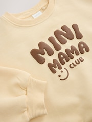 Butter Yellow Mini Mama Crew Neck Sweatshirt (3mths-7yrs) - Image 4 of 4