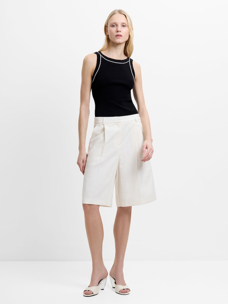 French Connection White Raquel Bermuda Shorts - Image 1 of 5