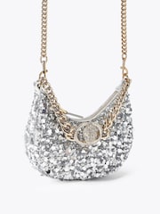 Kurt Geiger London Silver Small Chelsea Chain Hobo Bag - Image 2 of 5