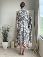 Style Cheat Pink Daphne Floral Belted Shirt Dress - Image 3 of 4
