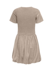 ONLY Smocked Balloon Linen Blend Mini Dress - صورة 7 من 7