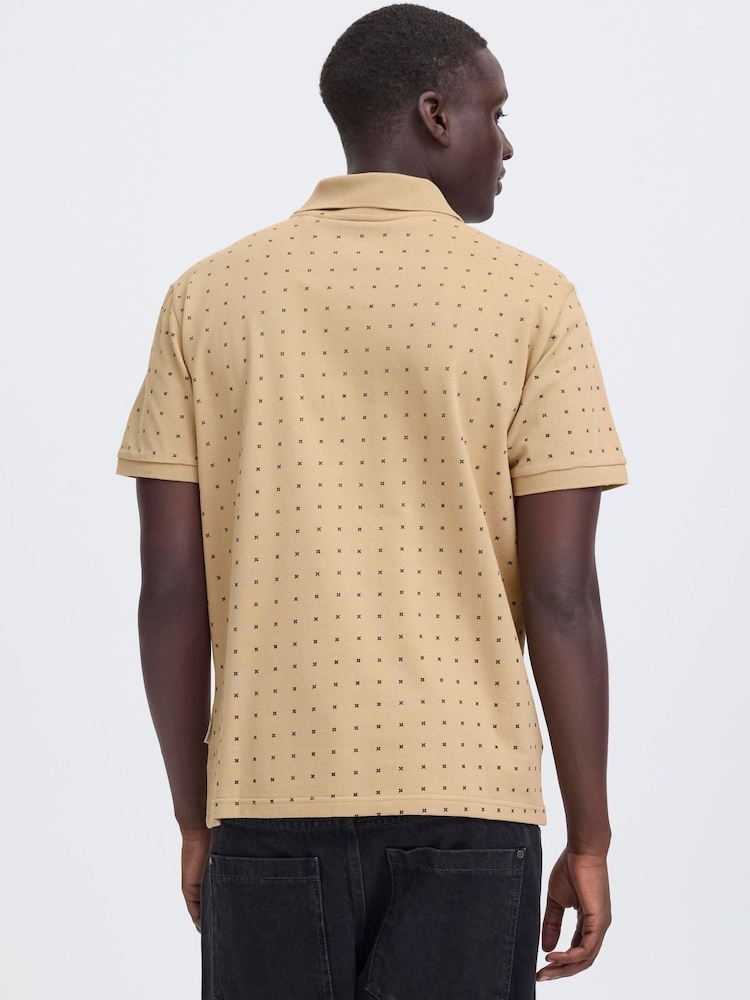 Blend Natural Abdo Printed Polo Shirt - Image 2 of 8