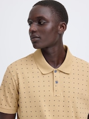 Blend Natural Abdo Printed Polo Shirt - Image 5 of 8