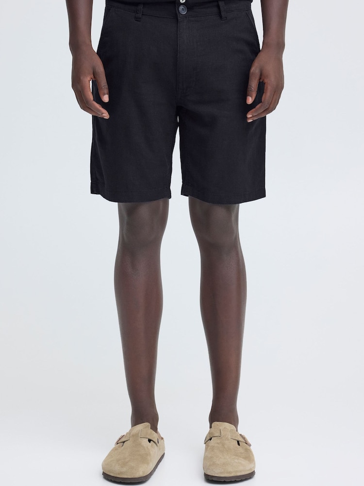 Blend Blue Morgan Linen Shorts - Image 1 of 8 Blend Blue Morgan Linen Shorts - Image 1 of 8