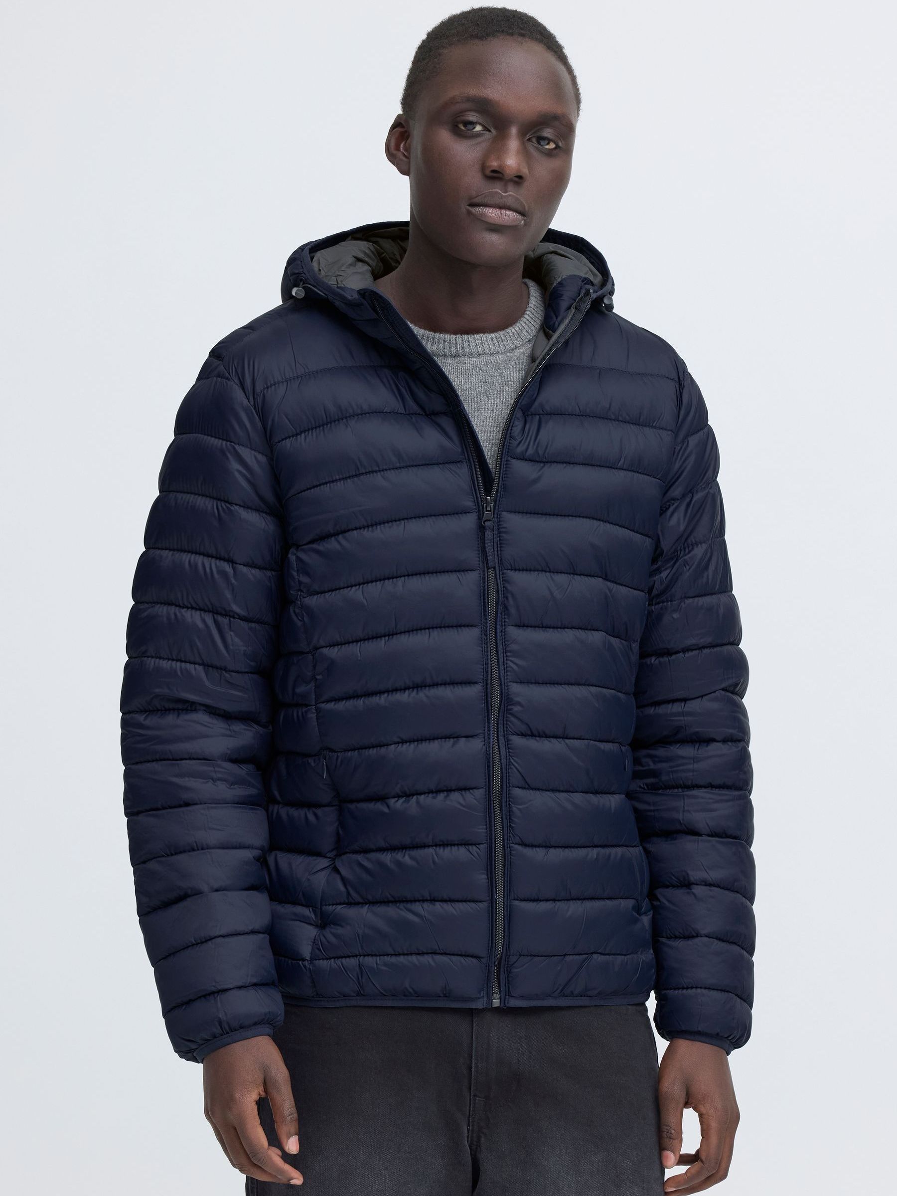 Blend Men's Blue Romsey Hooded Puffer Coat - Image 1