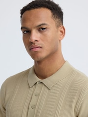 Blend Natural Baron Knitted Polo Shirt - Image 3 of 6