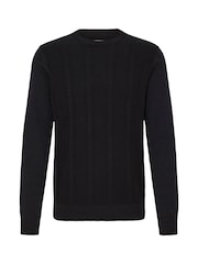Blend Black Baron Rib Crew Neck Jumper - Image 6 of 8