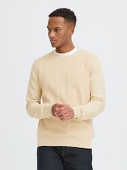 Blend Natural Baron Rib Crew Neck Jumper - Image 1 of 6