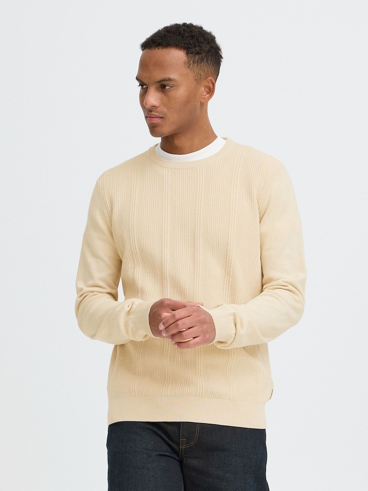 Blend Natural Baron Rib Crew Neck Jumper - Image 1 of 6