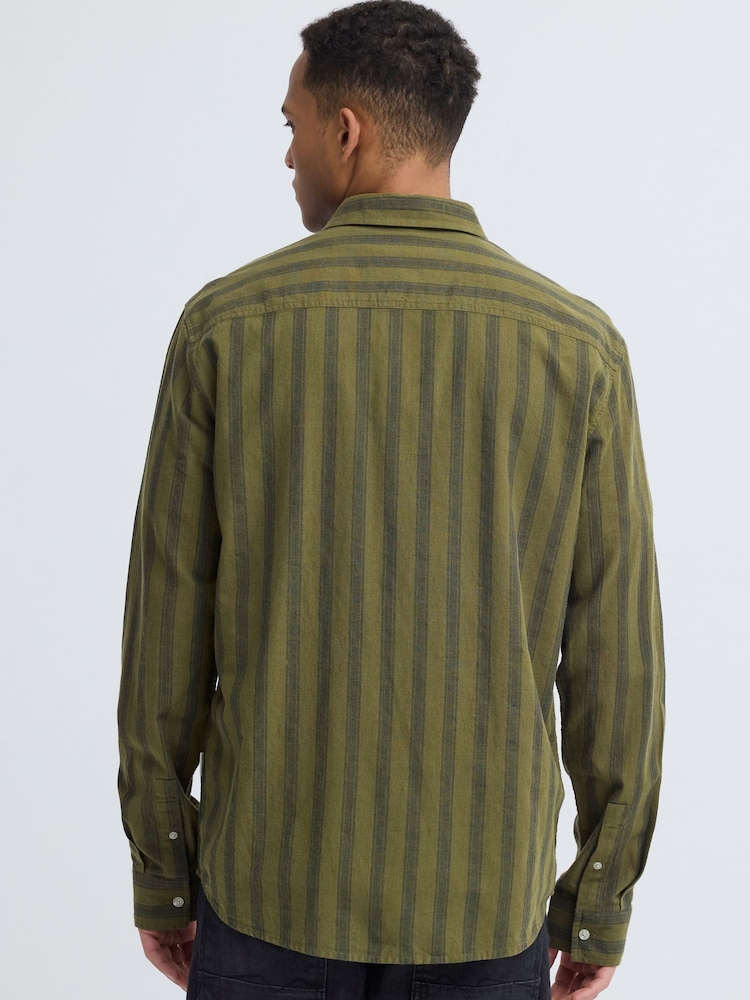 Blend Green Daris Stripe Shirt - Image 2 of 7