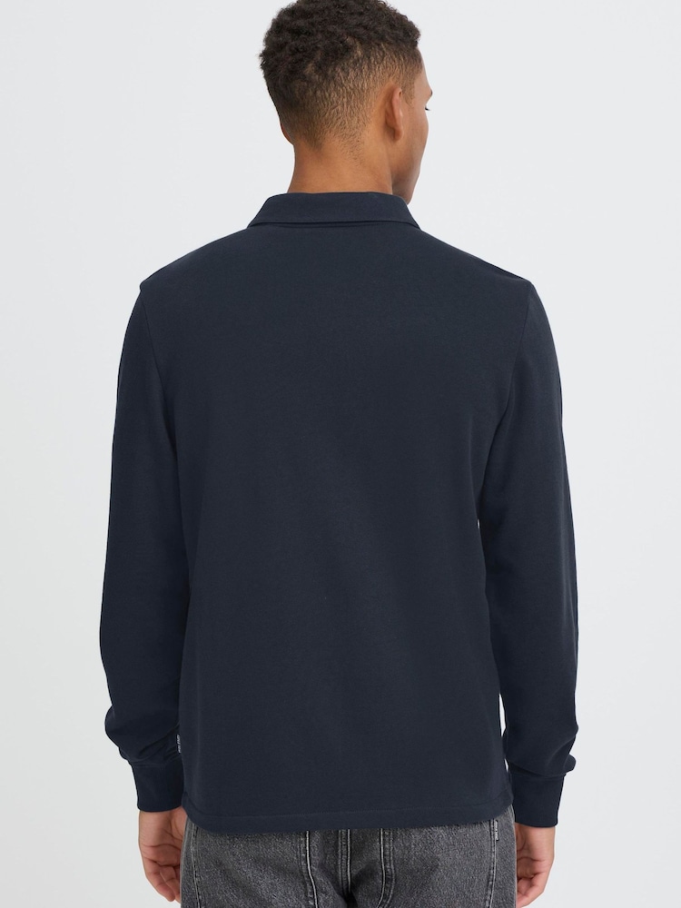 Blend Blue Kane Long Sleeve Polo Top - Image 2 of 8