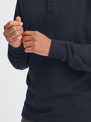 Blend Blue Kane Long Sleeve Polo Top - Image 5 of 8