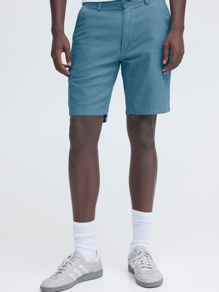 Blend Blue Morgan Linen Shorts - Image 1 of 8 Blend Blue Morgan Linen Shorts - Image 1 of 8