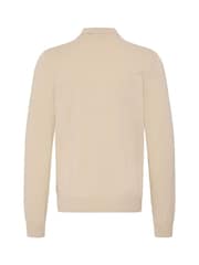 Blend Natural Baron Polo Collar Knit Cardigan - Image 5 of 5