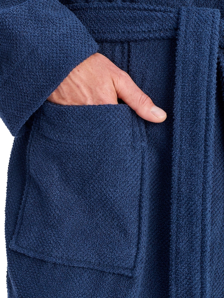 Christy Midnight Brixton Hooded Cotton Towelling Bath Robe - Image 4 of 4 Christy Midnight Brixton Hooded Cotton Towelling Bath Robe - Image 4 of 4