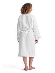 Christy White Scallop Edge Embroidered Cotton Bath Robe - Image 2 of 4