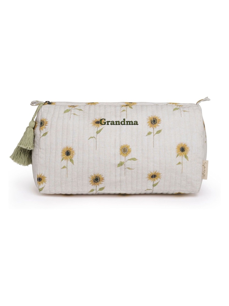 Sophie Allport Natural Grandma Sunflower Wash Bag - Image 2 of 2