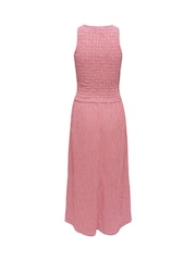 ONLY White Red Gingham Smock Midi Dress - Image 7 of 7