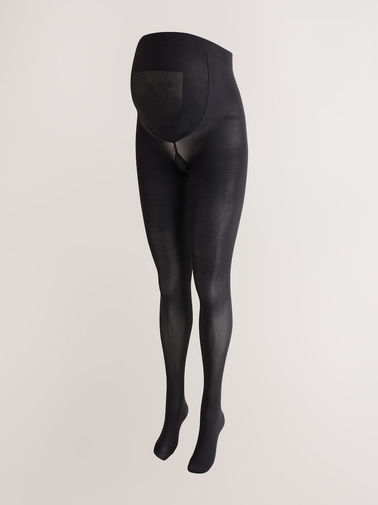 Black 3D 40 Denier Opaque Maternity Tights - Image 1 of 4 Black 3D 40 Denier Opaque Maternity Tights - Image 1 of 4