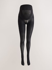 Black 3D 40 Denier Opaque Maternity Tights - Image 2 of 4