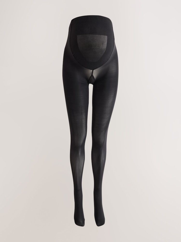 Black 3D 40 Denier Opaque Maternity Tights - Image 2 of 4 Black 3D 40 Denier Opaque Maternity Tights - Image 2 of 4