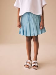 Blue Pleated Jersey Skirt (3-16yrs) - Image 2 of 3