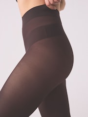 Chocolate Brown 3D 40 Denier Opaque Maternity Tights - Image 2 of 3