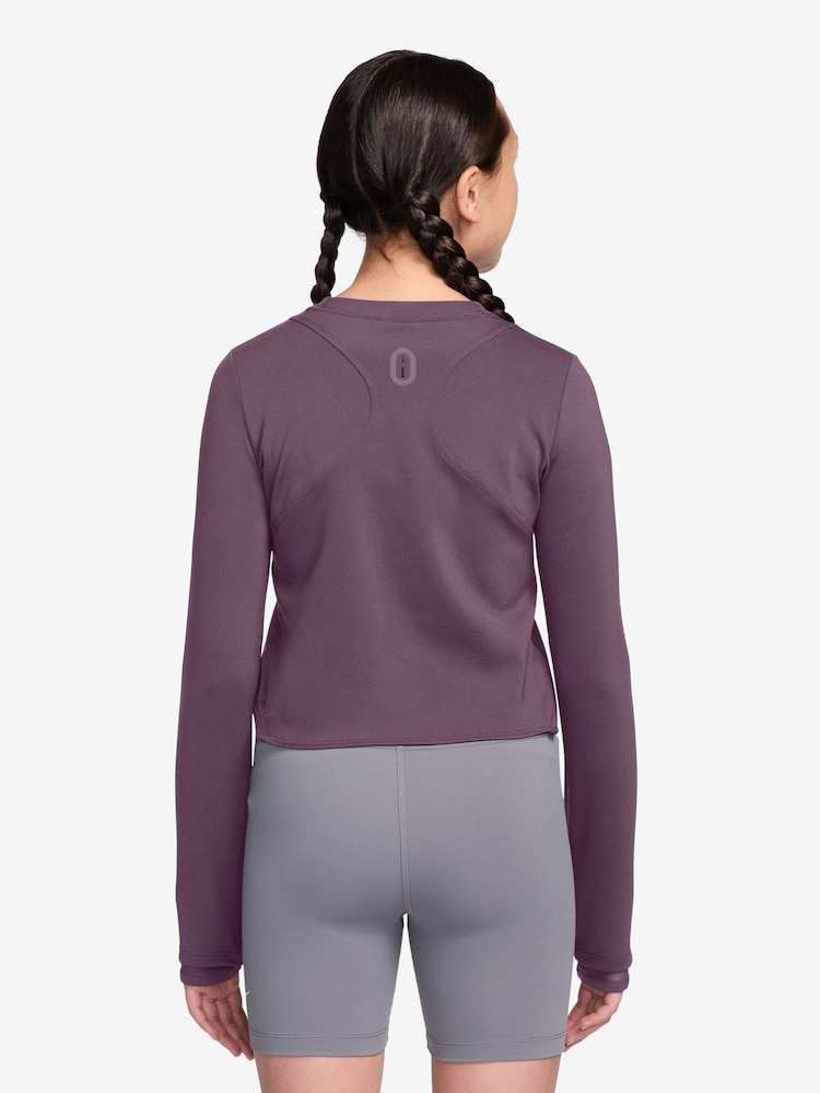 Nike Violet Dust Purple Mavn Dri-FIT Knit Long Sleeve Top - Image 2 of 3