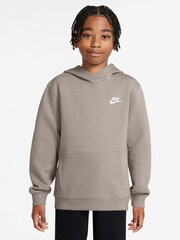 Nike Light  Brown Club Fleece Pullover Hoodie - Image 1 of 3