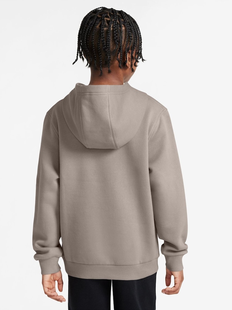 Nike Light  Brown Club Fleece Pullover Hoodie - Image 2 of 3