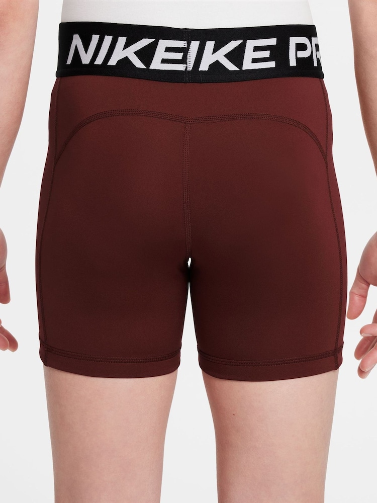 Nike Mystic Date Brown 3 Inch Dri-FIT Pro Shorts - Image 2 of 4 Nike Mystic Date Brown 3 Inch Dri-FIT Pro Shorts - Image 2 of 4