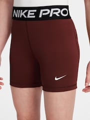 Nike Mystic Date Brown 3 Inch Dri-FIT Pro Shorts - Image 3 of 4