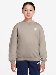 Nike Particle Grey Club Fleece Sweatshirt - Image 1 of 3