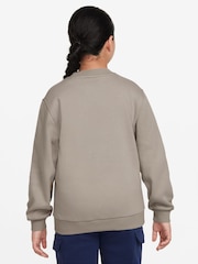 Nike Particle Grey Club Fleece Sweatshirt - Image 2 of 3